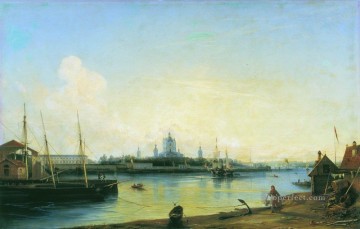 ボルシャヤ・オクタから見たスモーリヌイ 1851 アレクセイ・ボゴリュボフ 都市景観 都市のシーン Oil Paintings
